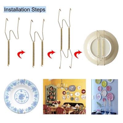 20 Pcs 9.8"-11" Plate Hanger Plate Dish Display Plate Hangers For The Wall Decor   192608348112